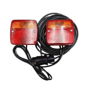 Zestaw lamp tylnych na magnes z wtyczką 9 m