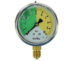 Manometr glicerynowy 0-10 bar, fi-63 mm; mocowanie dolne, gwint 1/4 cala; Opryskiwacz