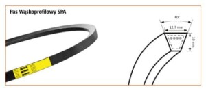 Pasek SPA-2832 kosiarka rotacyjna mała Polska 1,35m żółty STOMIL SANOK